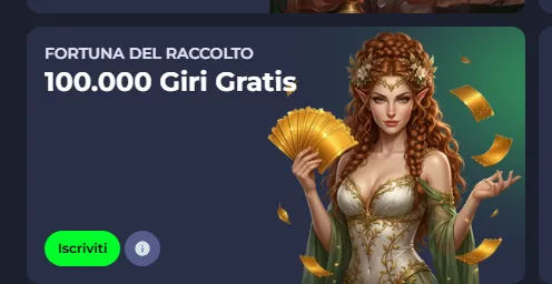 Fortuna del raccolto 100000 giri gratis